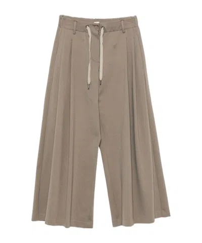 Brunello Cucinelli Casual Pants With Belt Loops In Neutral