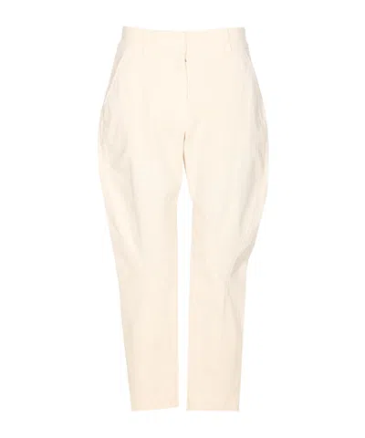 Brunello Cucinelli Casual Pants With Belt Loops In White