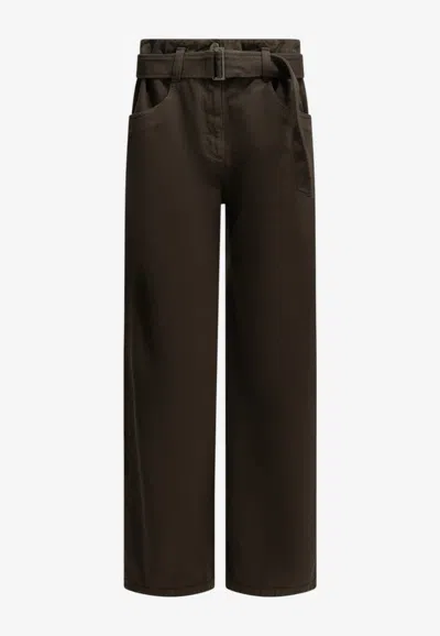 Brunello Cucinelli Casual Straight Jeans In Brown