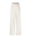 Brunello Cucinelli Casual Trousers With Belt Loop In White