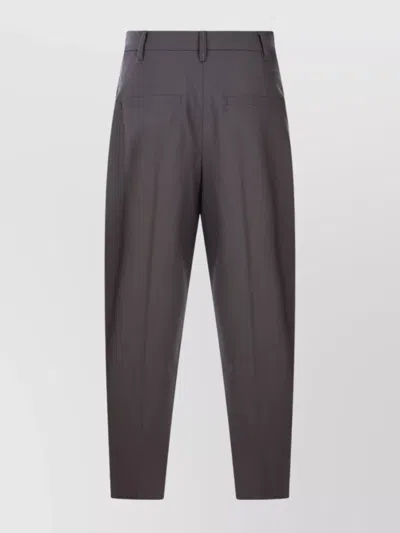 Brunello Cucinelli Casual Trousers With Belt Loops And Back Pockets In Brown
