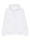Brunello Cucinelli Light Grey Cotton Zipped Hoodie In White