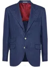 Brunello Cucinelli Single-breasted Blazer In Blue