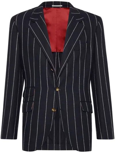 Brunello Cucinelli Cavallo Blazer In Blue
