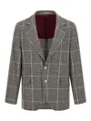 Brunello Cucinelli Cavallo Prince Of Wales-check Blazer In Multi