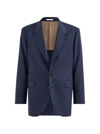 Brunello Cucinelli Cavallo Tailor Blazer In Blue