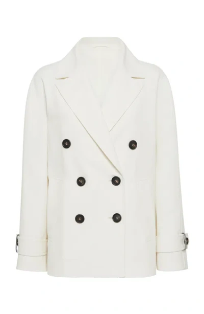 BRUNELLO CUCINELLI BRUNELLO CUCINELLI CAVALRY CABAN JACKET WITH MONILI