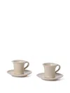 Brunello Cucinelli Ceramic Expresso-cup Set In Neutral