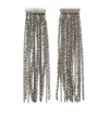 Brunello Cucinelli Silver Drop Earrings In Gray
