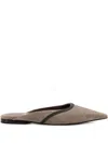 Brunello Cucinelli Chain-embellished Pointed-toe Flats