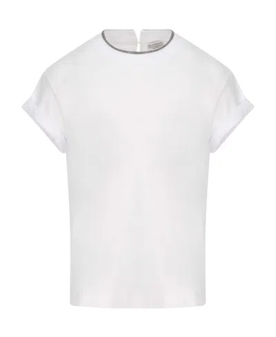 BRUNELLO CUCINELLI BRUNELLO CUCINELLI CHAIN-TRIM CREWNECK T-SHIRT
