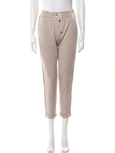 Pre-owned Brunello Cucinelli Chain-link Accents Sweatpants W/ Tags In Neutral