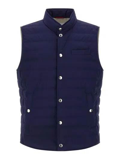 BRUNELLO CUCINELLI CHALECO - AZUL