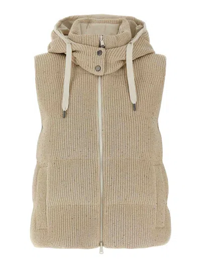 BRUNELLO CUCINELLI CHALECO - BEIS