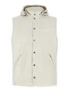 Brunello Cucinelli Hooded Lightweight Waistcoat In White