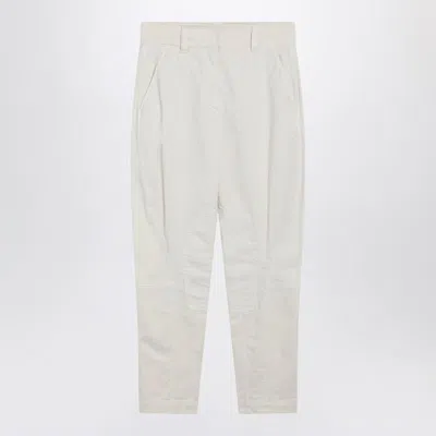 BRUNELLO CUCINELLI BRUNELLO CUCINELLI CHALK EQUESTRIAN TROUSERS