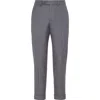 Brunello Cucinelli Chalk Stripe Trousers In Gray