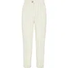 Brunello Cucinelli Virgin Wool Stripe Leisure Trousers In Panama