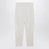 Brunello Cucinelli Equestrian Style Trousers Featuring Pockets In Gray