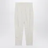 Brunello Cucinelli Equestrian Style Trousers Featuring Pockets In Gray