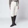 Brunello Cucinelli Chalk White Equestrian Trousers In Multi