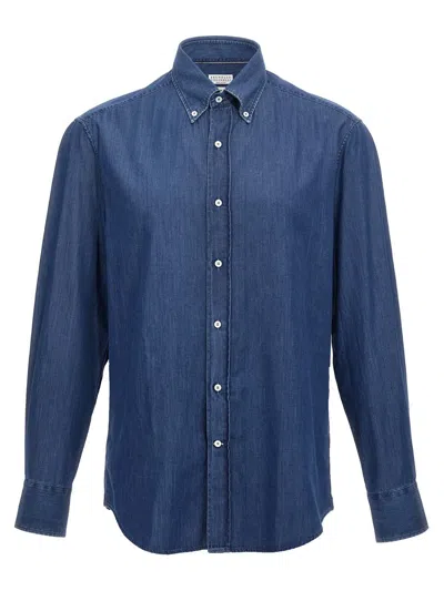 BRUNELLO CUCINELLI BRUNELLO CUCINELLI CHAMBRAY SHIRT