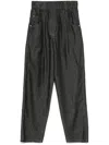 Brunello Cucinelli Chambray Trousers In Black
