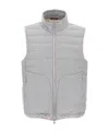 Brunello Cucinelli Quilted Nylon-shell Down Gilet In Gray