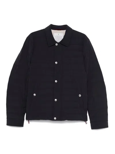 BRUNELLO CUCINELLI CHAQUETA ALCOCHADA - AZUL