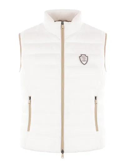 BRUNELLO CUCINELLI CHAQUETA ALCOCHADA - BLANCO