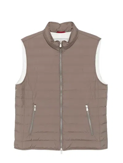 Brunello Cucinelli Padded Vest In Brown