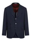 Brunello Cucinelli Long-sleeved Suit Coat In Blue