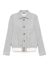 Brunello Cucinelli Angled Long Sleeves Jacket In Grey