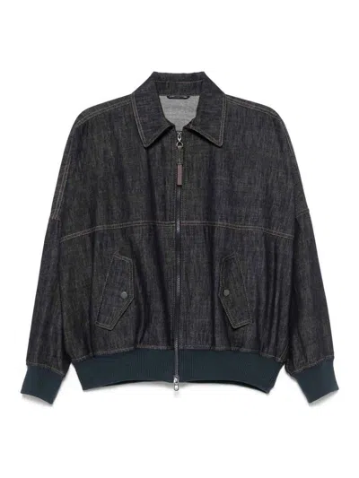 BRUNELLO CUCINELLI CHAQUETA VAQUERA - AZUL
