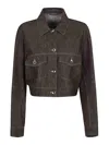 Brunello Cucinelli Jacket With Monili In Marrón