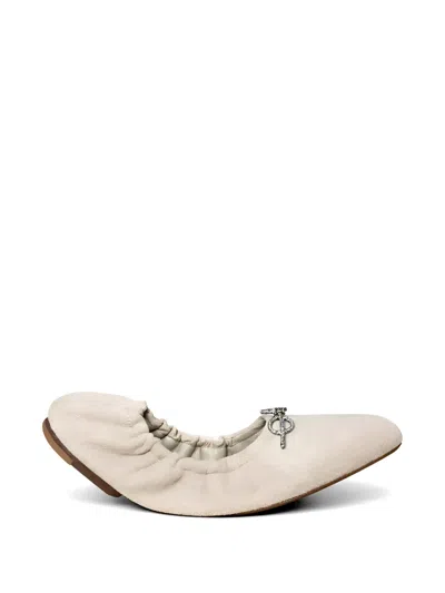 Brunello Cucinelli Charm Bailarina Flat In White
