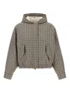 Brunello Cucinelli Shiny Zipper Pull Casual Jackets And Parka Beige