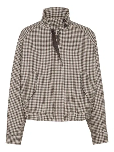 BRUNELLO CUCINELLI CHECK JACKET