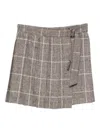 Brunello Cucinelli Check Mini Skirt In Brown
