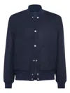 Brunello Cucinelli Check-pattern Bomber Jacket In Gold