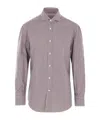 Brunello Cucinelli Check-pattern Cotton Shirt In Gray