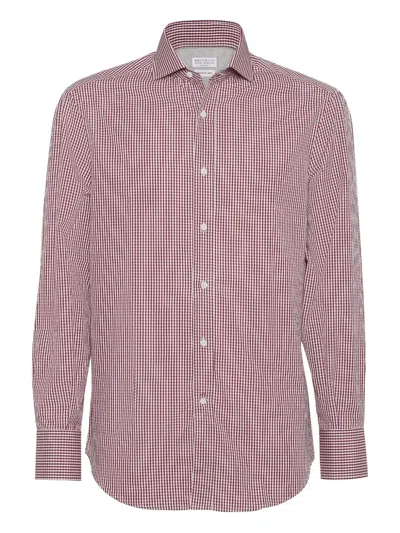 BRUNELLO CUCINELLI CHECK-PATTERN SHIRT