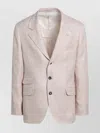 Brunello Cucinelli Papaya-colored Prince Of Wales Jacket In Neutral