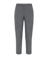 Brunello Cucinelli Check-pattern Wool Trousers In Gray