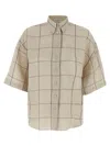 Brunello Cucinelli Checked Short-sleeved Shirt