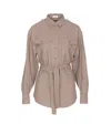 Brunello Cucinelli Checked Virgin Wool Overshirt In Brown