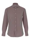 Brunello Cucinelli Checked Pattern Button-down Collar Shirt In Brown