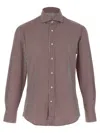 Brunello Cucinelli Checked Pattern Button-down Collar Shirt In Purple