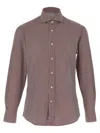 Brunello Cucinelli Checked Pattern Button-down Collar Shirt In Brown