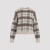 Brunello Cucinelli Plaid-pattern Sequin-embellishment Sweater In Multi